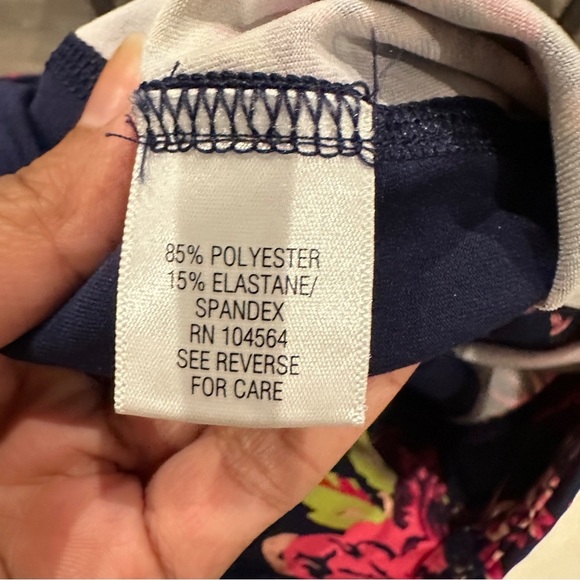 Gaiam Women's Om Breathe Capri Yoga Leggings Pink & Green Floral Print sz Small - Picture 8 of 8